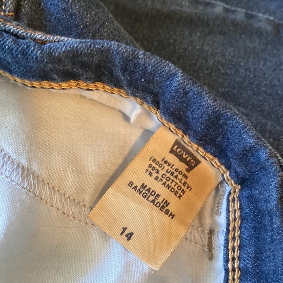 Jean shorts flap pockets 515 shorts size 14 levis - Picture 5 of 5